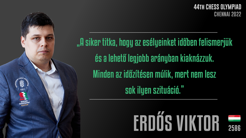 Sakkolimpia 2022 – Erdős Viktor (GM, 2586)