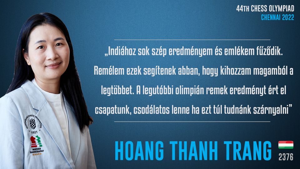 Sakkolimpia 2022 – Hoang Thanh Trang (GM, 2376)