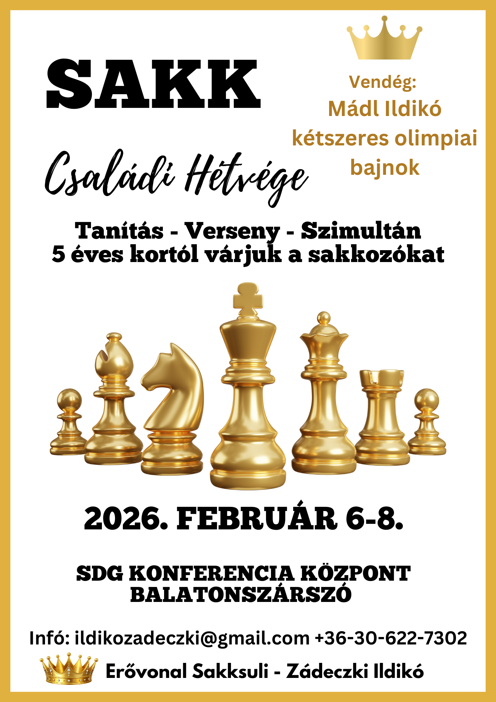 10 Város a Magyar Sakkozásért Somogy 3. állomás – Sakk családi hétvége Balatonszárszón