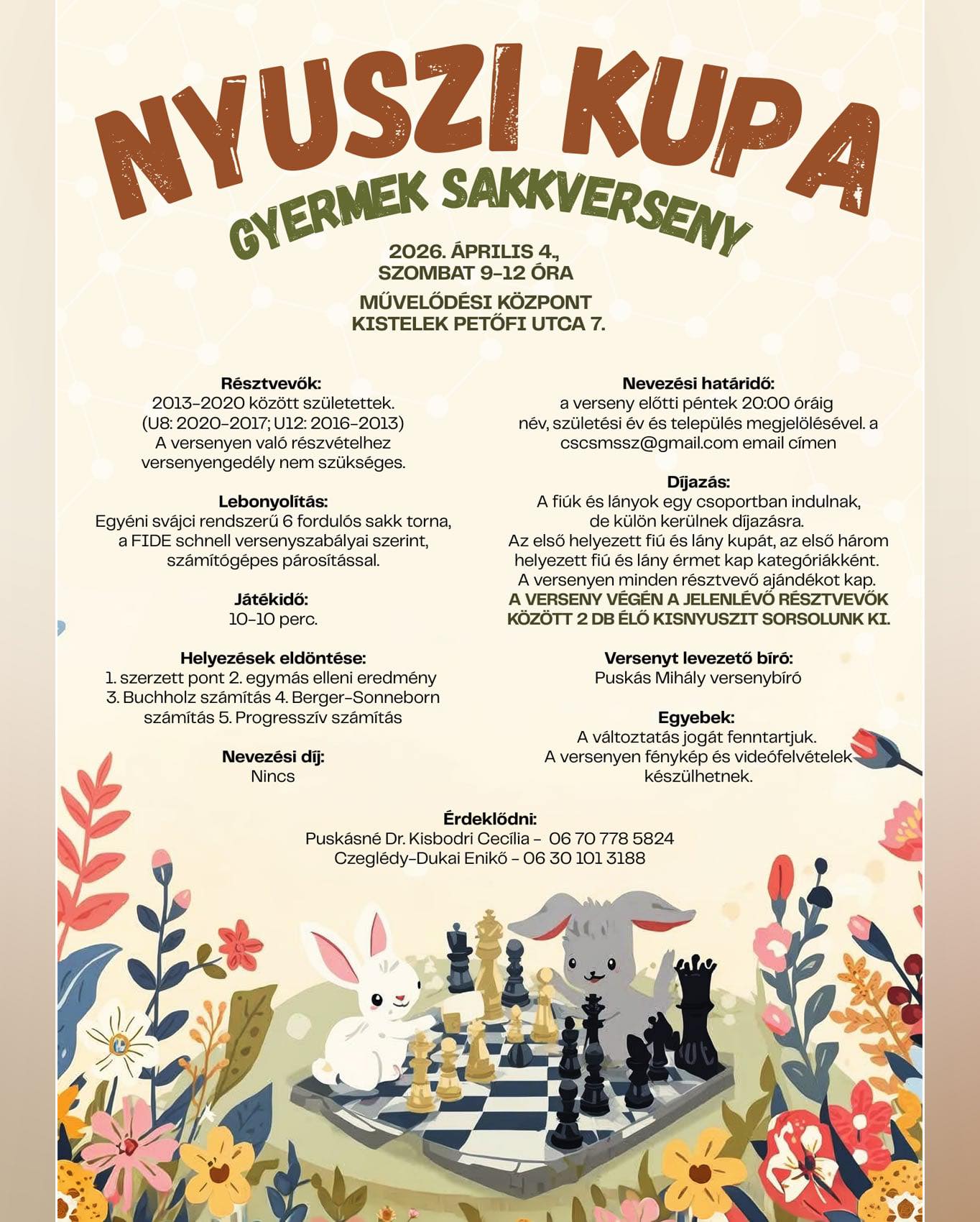 Nyuszi Kupa- gyermek sakkverseny