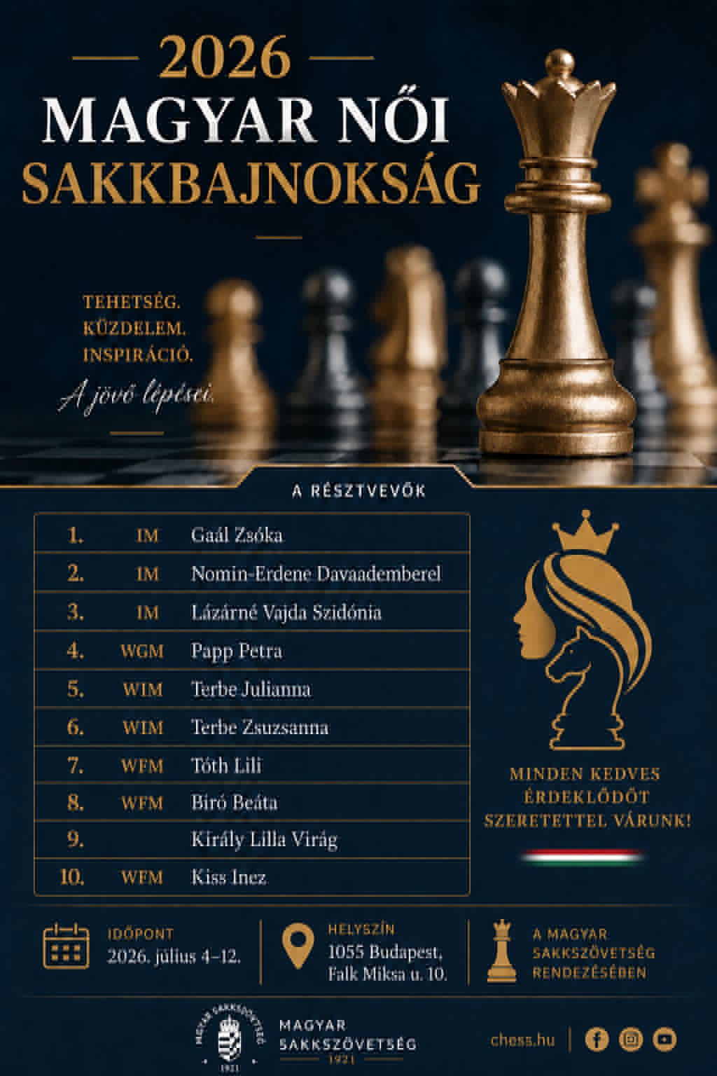 Chess news — Indul a Magyar Női Bajnokság!